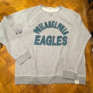 Junk Food Clothing Philadelphia Eagles Gray Crewneck Sweatshirt
